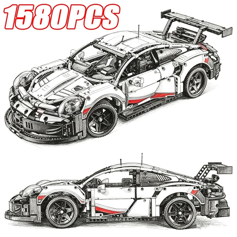 Lego Set Technic - ชุดบล็อกประกอบรถแข่ง RSR ขนาด 1:8 จำนวน 1580