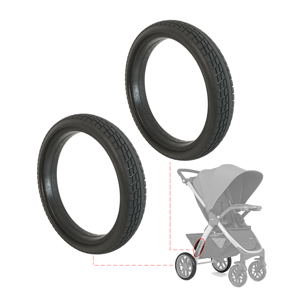 Chicco Stroller Bravo - ยางหลังสั่งทำพิเศษสำหรับรถเข็นเด็ก Chicco Bravo ยาง PU ไร้ยางใน