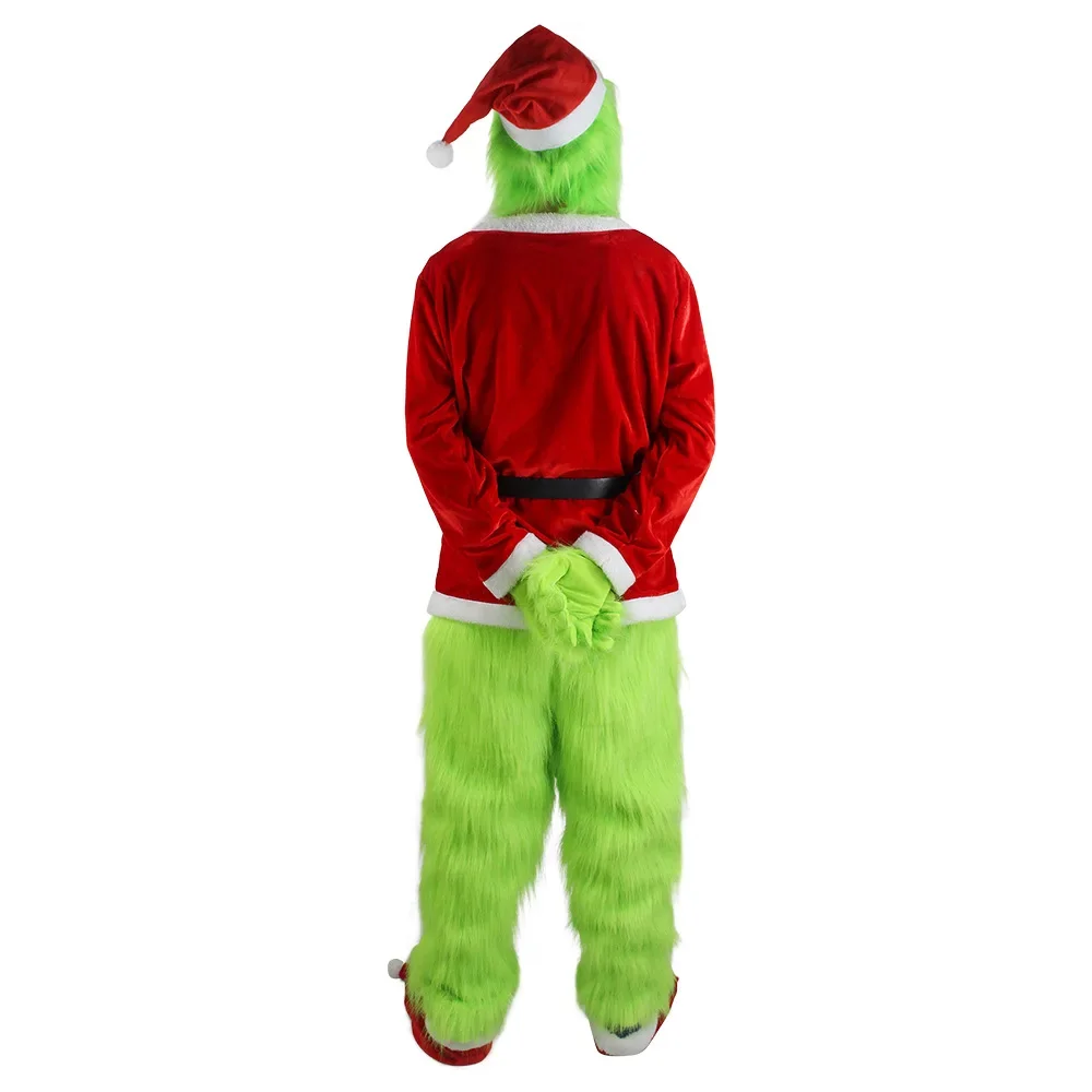Santa Hat Plush - 2026 ชุดคอสเพลย์ ชุดโจรสีเขียว หน้ากาก ถุงมือ กางเกง