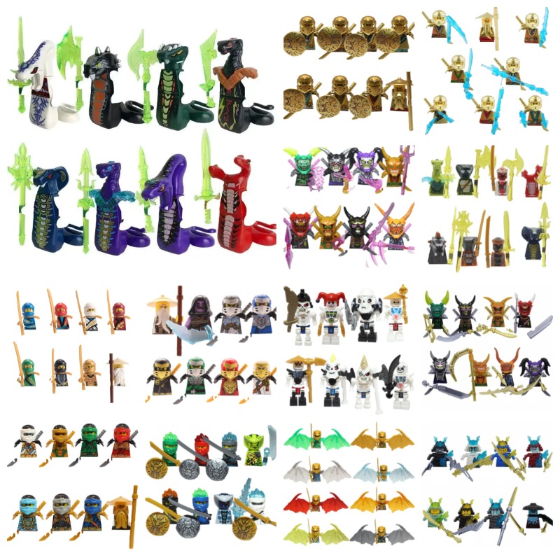 Lego Set Technic - ชุดตัวต่อนินจา 104 ชิ้น, ตุ๊กตาแอคชั่นประกอบเอง, ของเล่นตัวต่อ DIY,