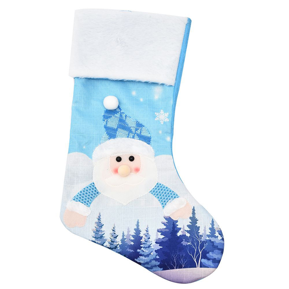 ถุงเท้าคริสต์มาสสีน้ำเงินขนาดใ - Christmas Stocking Hanging บทวิจารณ์และราคา