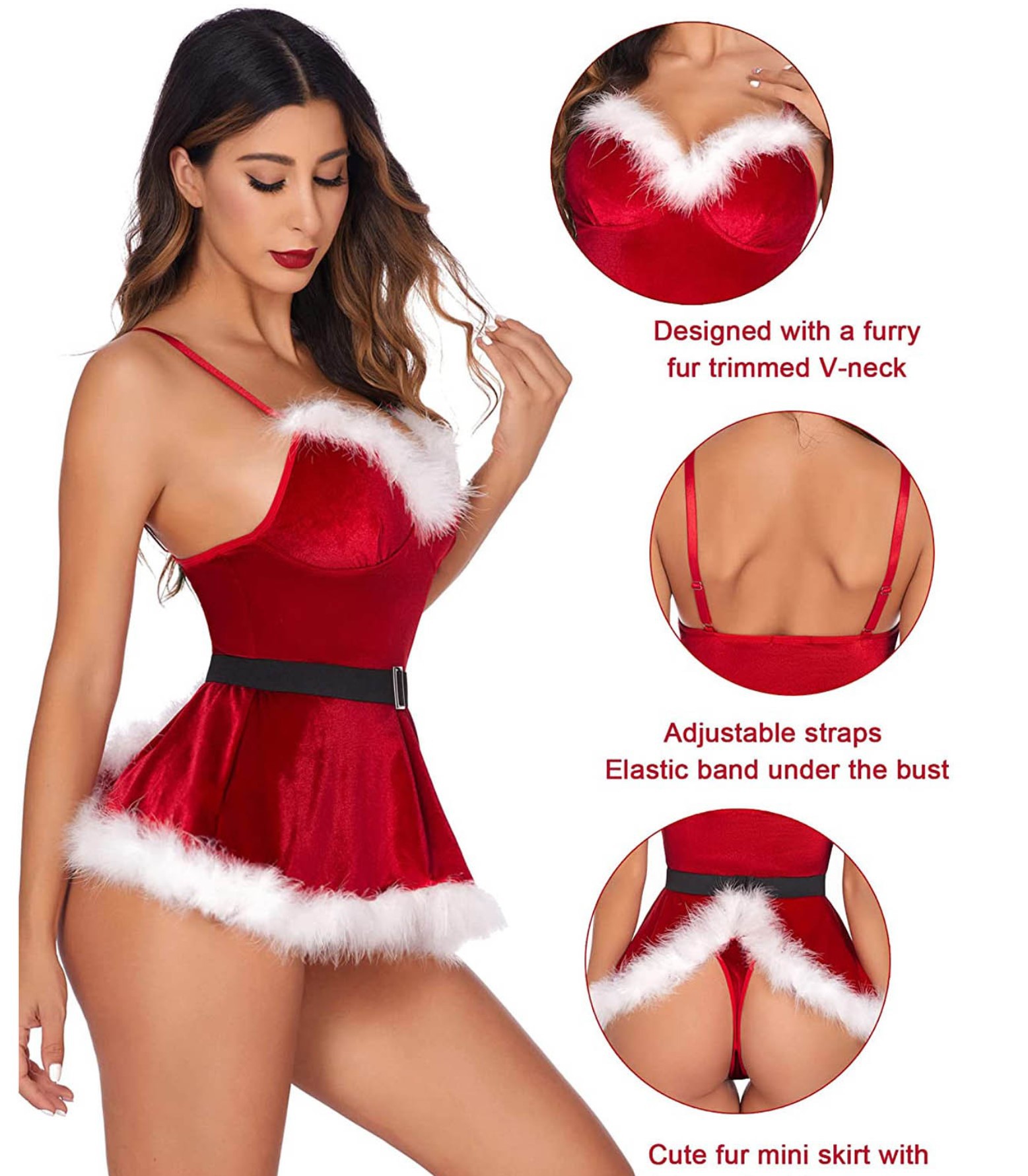 ชุดนอนเซ็กซี่สำหรับผู้หญิง ชุด - Elf Costume Christmas บทวิจารณ์และราคา