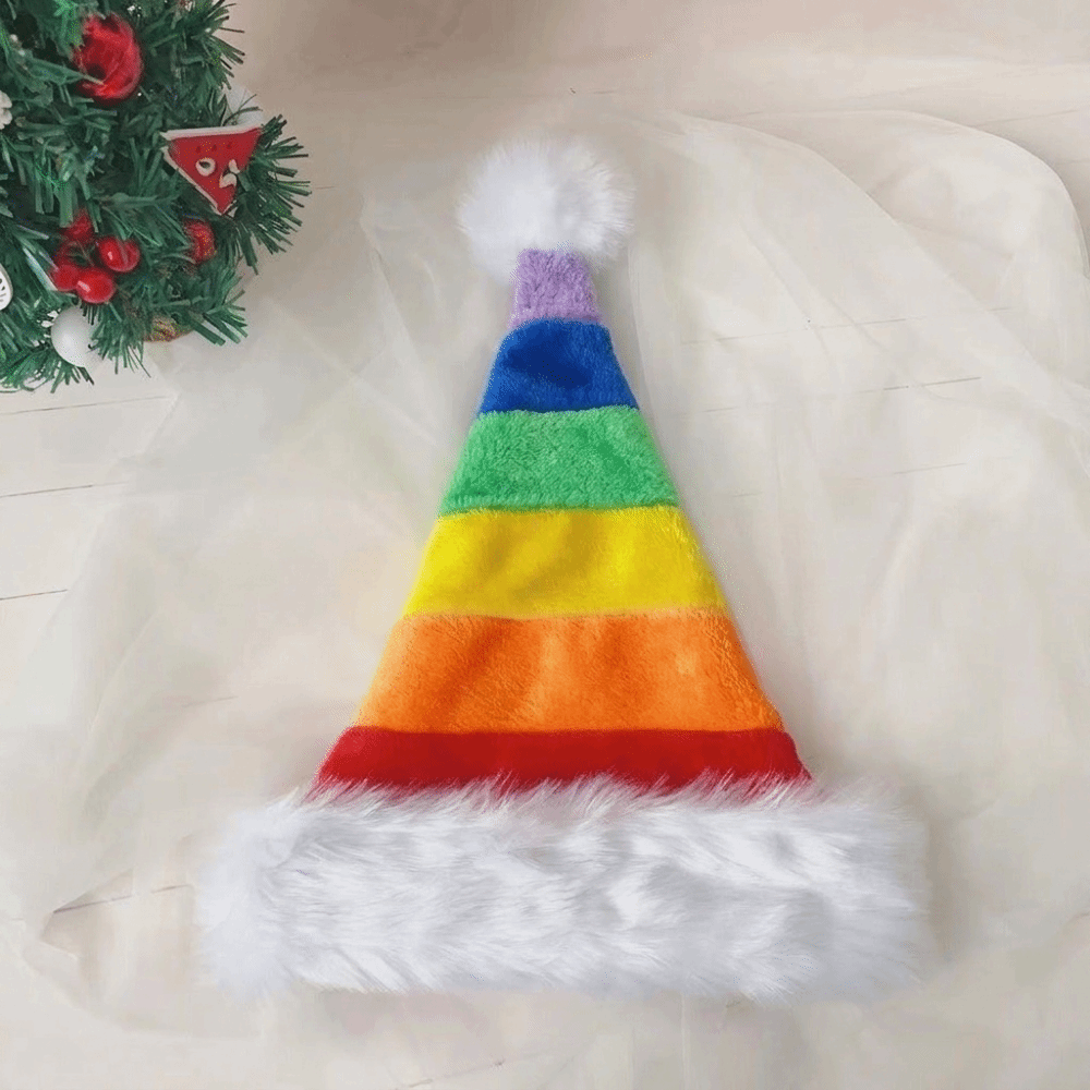 หมวกคริสต์มาสลายทางเรียบง่าย ข - Santa Hat Plush บทวิจารณ์และราคา