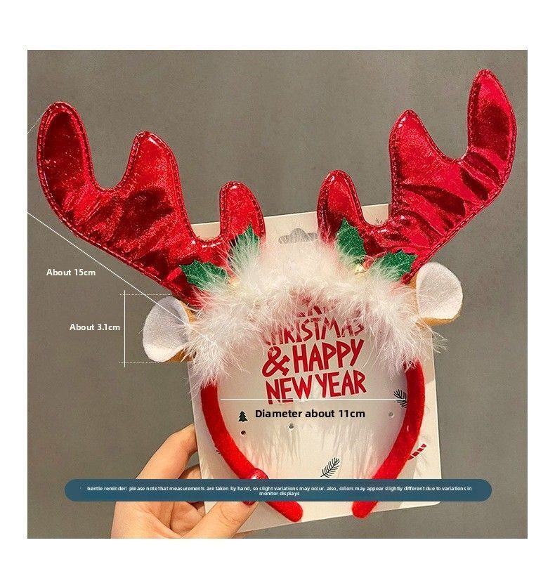 1-10 ชิ้น ที่คาดผมคริสต์มาส ลา - Reindeer Antlers Headband บทวิจารณ์และราคา