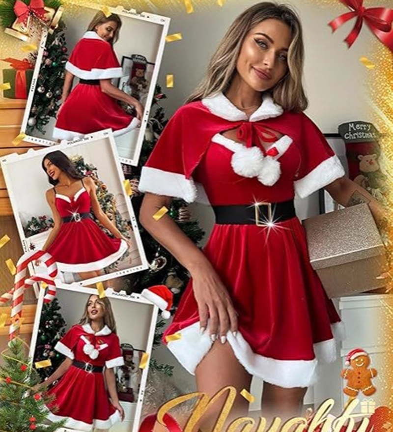 ชุดซานตาคลอส ชุดคริสต์มาสสำหรั - Elf Costume Christmas บทวิจารณ์และราคา