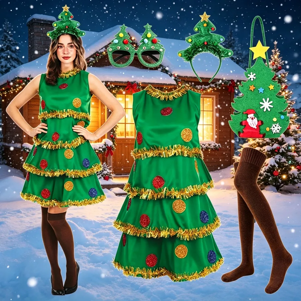 ชุดคอสเพลย์เอลฟ์คริสต์มาสสีเขี - Elf Costume Christmas บทวิจารณ์และราคา