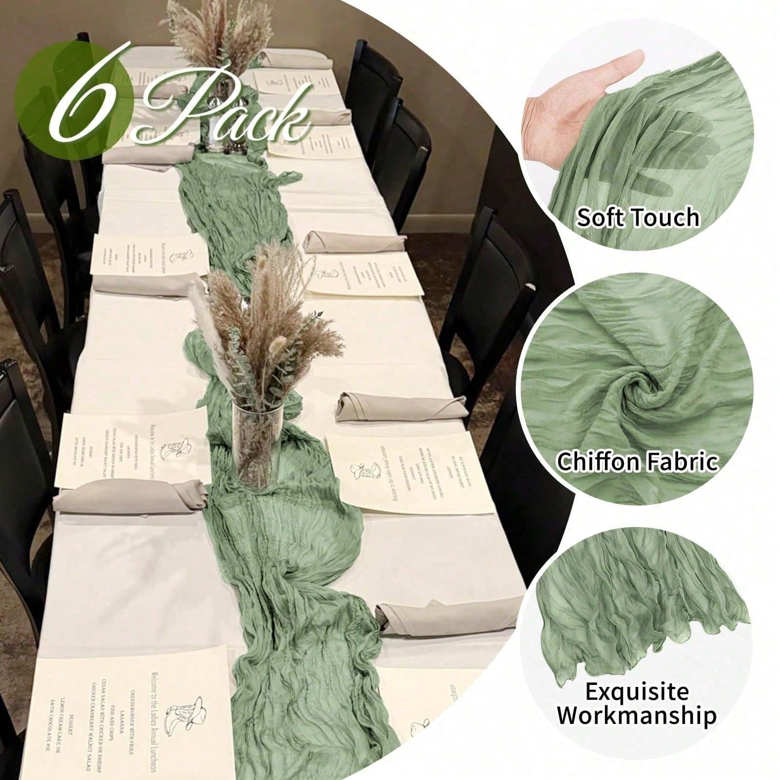ผ้าปูโต๊ะชีสคลอธ 6 ชิ้น สำหรับ - Christmas Table Runner บทวิจารณ์และราคา