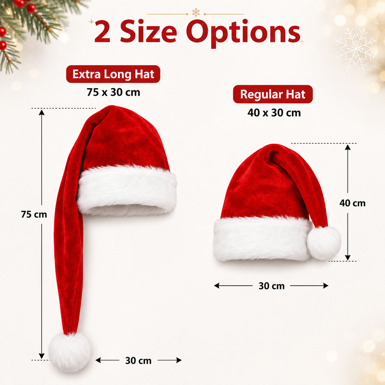 ชุดหมวกซานต้าสีแดงนุ่มฟูพร้อมข - Santa Hat Plush บทวิจารณ์และราคา